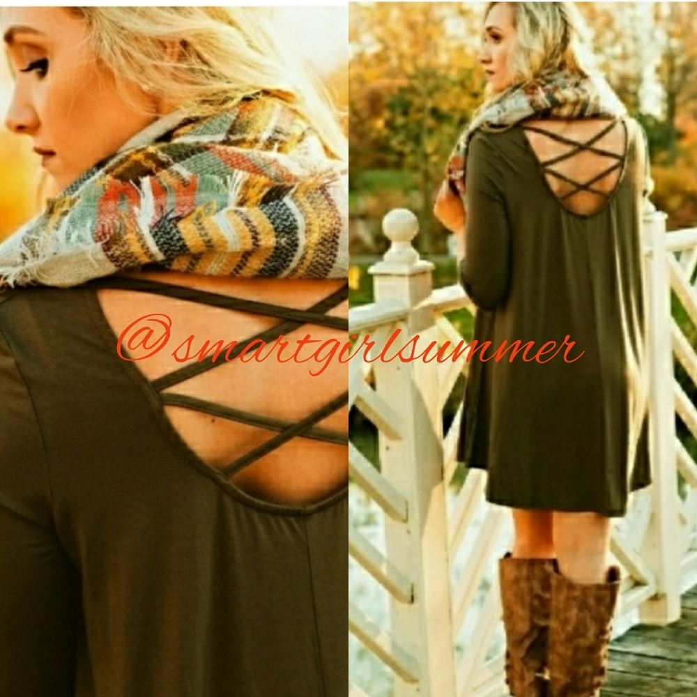 🆕⭐ army green strappy dress